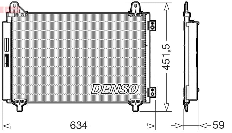 Air Conditioning Condenser Fits Citroën DS Opel Peugeot Vauxhall DENSO DCN21034