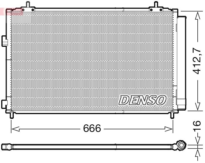 Air Conditioning Condenser A/C Air Con With Dryer For Toyota RAV4 DENSO DCN50059