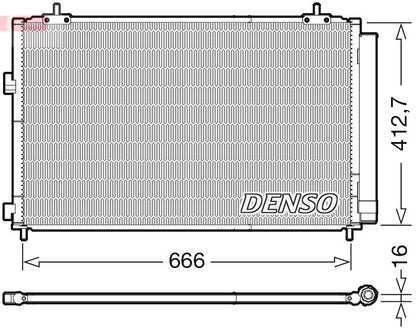 Air Conditioning Condenser A/C Air Con With Dryer For Toyota RAV4 DENSO DCN50059