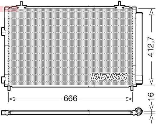 Air Conditioning Condenser A/C Air Con With Dryer For Toyota RAV4 DENSO DCN50059