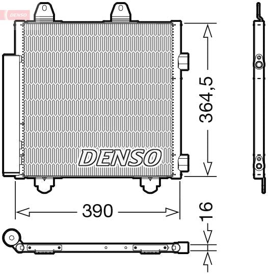 Air Conditioning Condenser Fits Citroën C1 Peugeot 108 Toyota DENSO DCN21033
