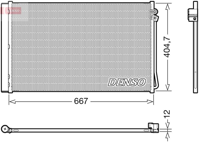 Air Conditioning Condenser Fits Mercedes-Benz Sprinter 3.5-T Vito DENSO DCN17062