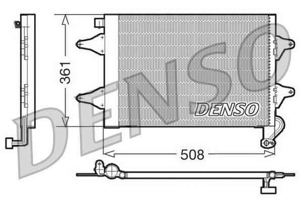 Air Conditioning Condenser Fits Seat Cordoba Ibiza Skoda Fabia VW DENSO DCN27004