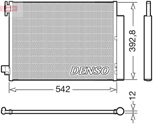 Air Conditioning Condenser Fits Dacia Dokker Lodgy Renault Toyota DENSO DCN37004