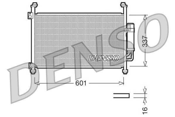 Air Conditioning Condenser A/C Air Con With Dryer For Honda Civic DENSO DCN40007