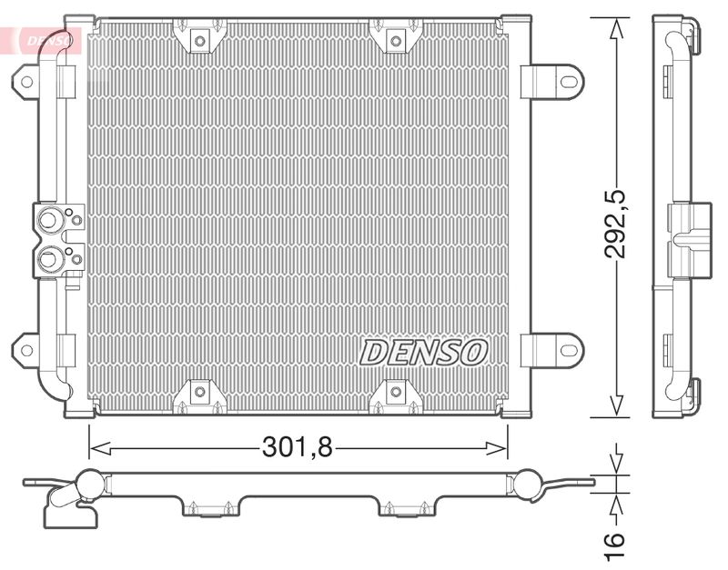 Air Conditioning Condenser A/C Air Con Fits Audi R8 Spyder DENSO DCN02028