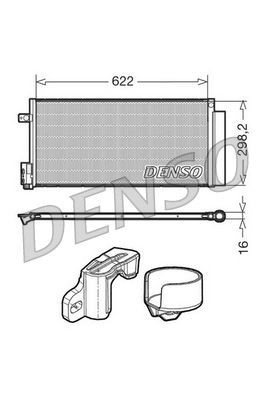 Air Conditioning Condenser Fits Alfa Romeo MiTo Fiat Lancia Opel DENSO DCN13110
