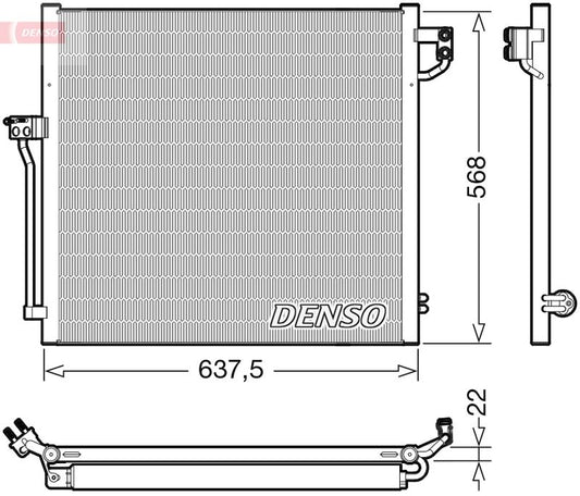 Air Conditioning Condenser Fits Mercedes-Benz GL-Class GLE DENSO DCN17058