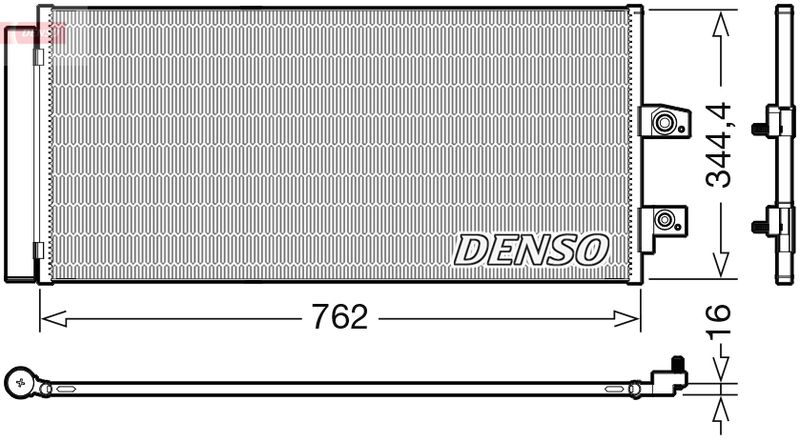Air Conditioning Condenser A/C Air Con With Dryer Fits Volvo XC40 DENSO DCN33016
