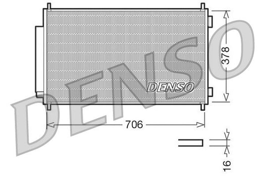 Air Conditioning Condenser A/C Air Con With Dryer Fits Honda CR-V DENSO DCN40002