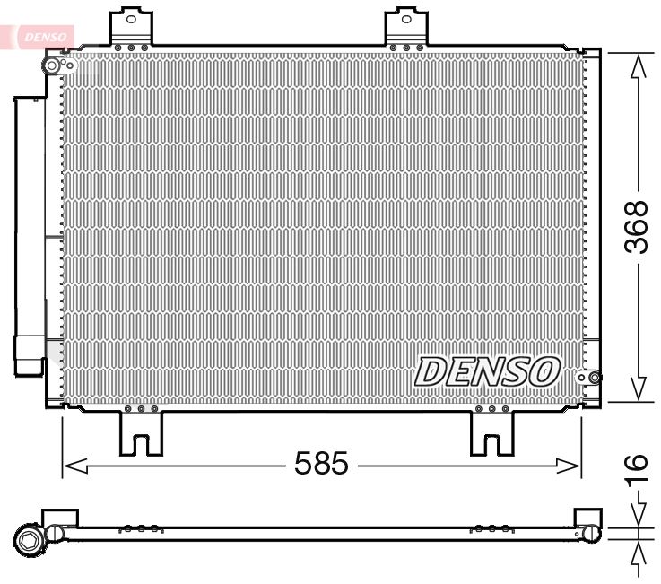 Air Conditioning Condenser A/C Air Con With Dryer Fits Honda Jazz DENSO DCN40020