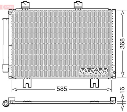 Air Conditioning Condenser A/C Air Con With Dryer Fits Honda Jazz DENSO DCN40020