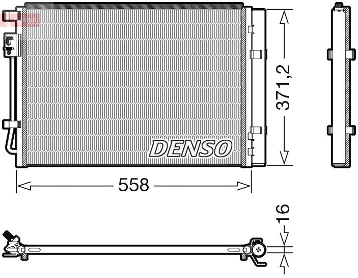 Air Conditioning Condenser A/C Air Con With Dryer For Hyundai i20 DENSO DCN41015