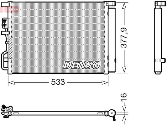 Air Conditioning Condenser Fits Hyundai Tucson Kia Sportage DENSO DCN41018