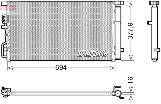 Air Conditioning Condenser Fits Hyundai Tucson Kia Sportage DENSO DCN41019