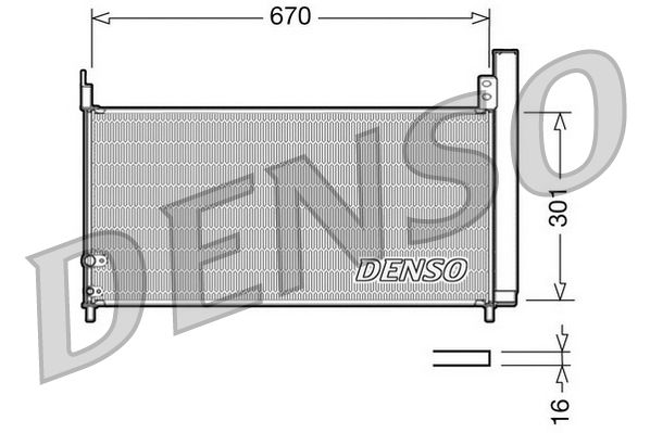 Air Conditioning Condenser Fits Toyota Auris Prius Prius Plus DENSO DCN50037
