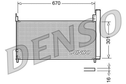 Air Conditioning Condenser Fits Toyota Auris Prius Prius Plus DENSO DCN50037