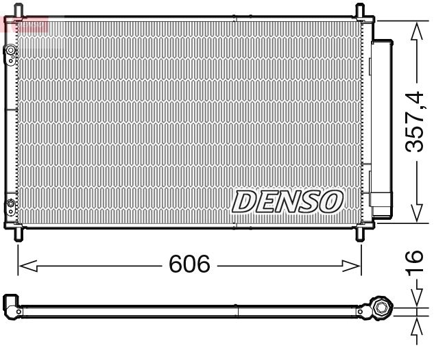 Air Conditioning Condenser A/C Air Con Fits Toyota Yaris/Vitz DENSO DCN50058