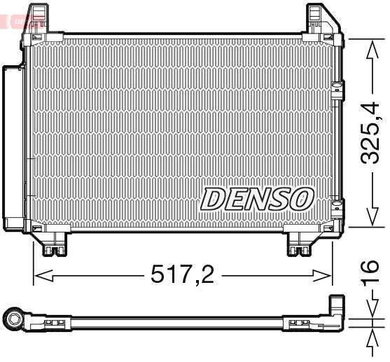 Air Conditioning Condenser A/C Air Con Fits Toyota Yaris/Vitz DENSO DCN50101