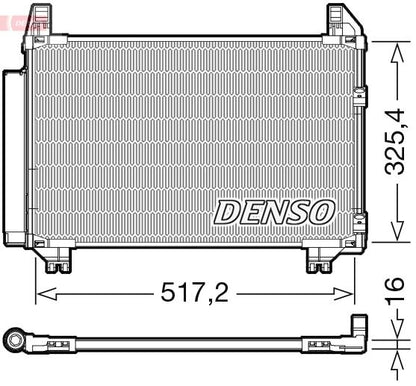 Air Conditioning Condenser A/C Air Con Fits Toyota Yaris/Vitz DENSO DCN50101