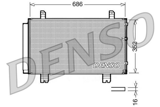 Air Conditioning Condenser A/C Air Con With Dryer Fits Lexus IS DENSO DCN51002