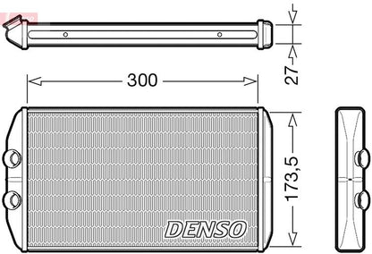 Interior Heating Heat Exchanger 174mm Core Length For Iveco Daily DENSO DRR12008