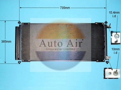 Auto Air 16-8898 A/C Air Con Condenser Air Conditioning Fits Honda Jazz