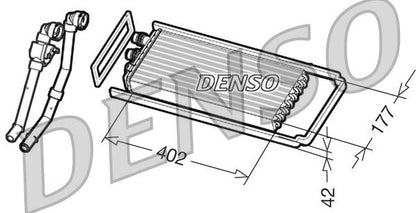 Interior Heating Heat Exchanger 402mm Core Length Fits IVECO DENSO DRR12101