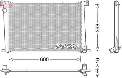 Engine Radiator 600mm Core Length Fits Mini Clubman Mini Clubvan DENSO DRM05007