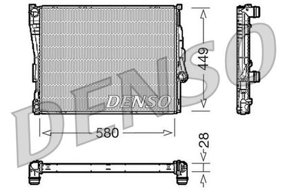 Engine Radiator Aluminium 580mm Core Length Fits BMW 3 Series Z4 DENSO DRM05069