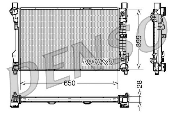 Engine Cooling Radiator Fits Mercedes-Benz C-Class CLC-Class CLK DENSO DRM17079