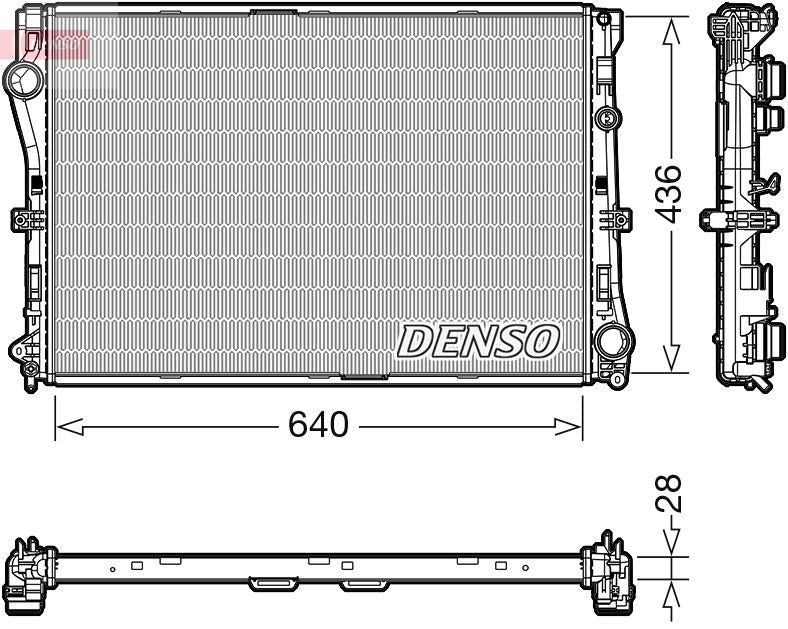 Engine Cooling Radiator Fits Mercedes-Benz C-Class E-Class GLC DENSO DRM17103