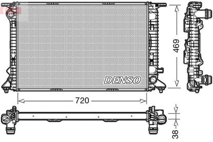 Engine Cooling Radiator Fits Audi A4 Allroad A5 A6 A6 Allroad DENSO DRM02024