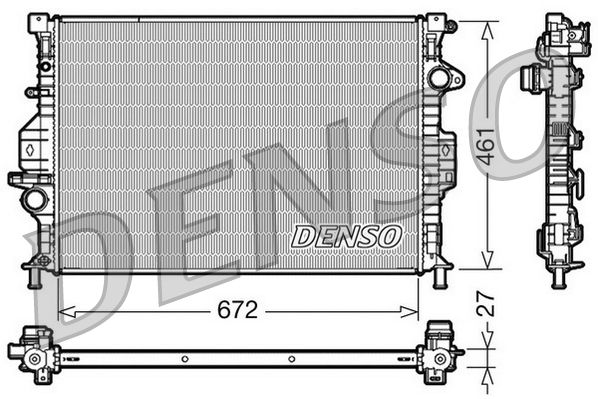 Engine Cooling Radiator Fits Ford C-Max Focus Land Rover Volvo DENSO DRM10069
