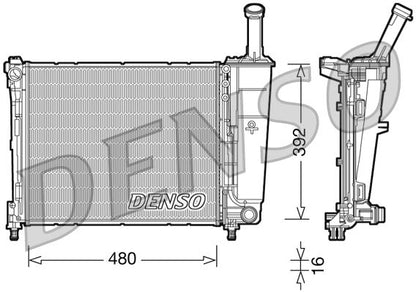 Engine Cooling Radiator Aluminium 480mm Core Length Fits FIAT DENSO DRM13016