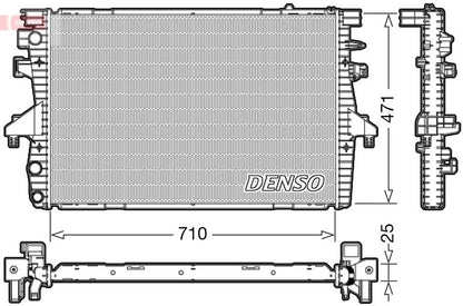 Engine Radiator 710mm Core Length Fits VW Multivan Transporter DENSO DRM32039