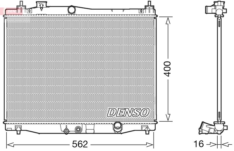 Engine Cooling Radiator 400mm Core Length Fits Honda Jazz DENSO DRM40047
