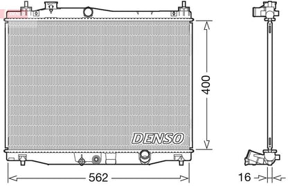 Engine Cooling Radiator 400mm Core Length Fits Honda Jazz DENSO DRM40047