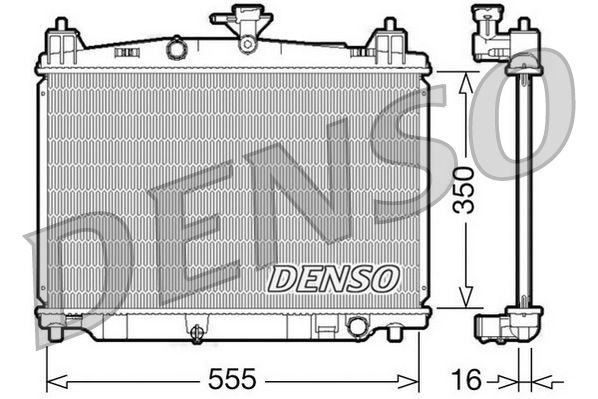 Engine Cooling Radiator Aluminium 350mm Core Length Fits Mazda 2 DENSO DRM44016