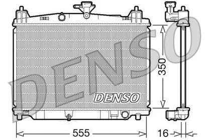Engine Cooling Radiator Aluminium 350mm Core Length Fits Mazda 2 DENSO DRM44016