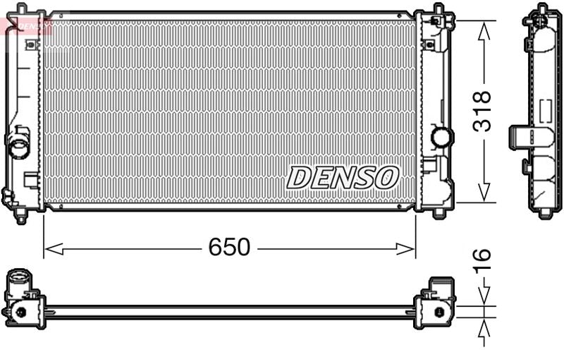 Engine Cooling Radiator 650mm Core Length Fits Toyota MR2 DENSO DRM50081