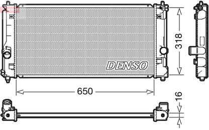 Engine Cooling Radiator 650mm Core Length Fits Toyota MR2 DENSO DRM50081