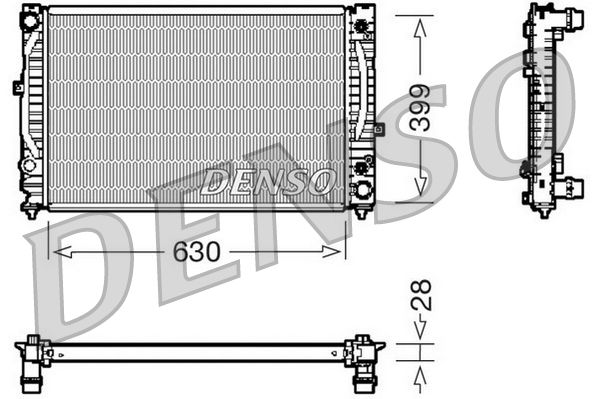Engine Cooling Radiator Fits Audi A4 A6 Allroad Skoda Superb VW DENSO DRM02031