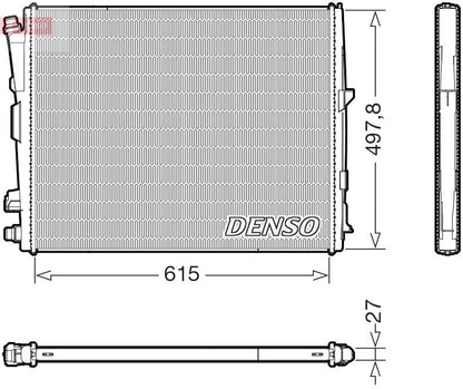 Engine Cooling Radiator 650mm Core Length Fits BMW 3 Series Z4 DENSO DRM05123