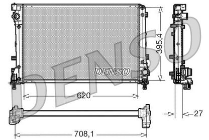 Engine Cooling Radiator Aluminium Fits Fiat 500 / 595 / 695 DENSO DRM09163