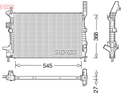 Engine Cooling Radiator Fits Ford C-Max Focus Grand C-Max DENSO DRM10028