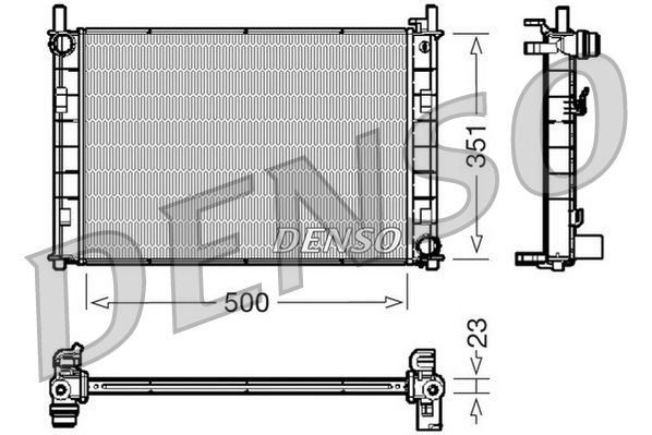 Engine Cooling Radiator Aluminium Fits Ford Fiesta Fusion Mazda 2 DENSO DRM10045