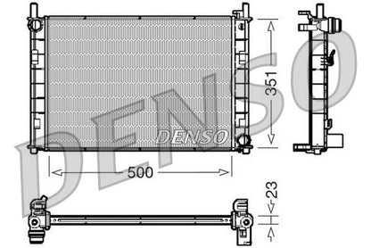 Engine Cooling Radiator Aluminium Fits Ford Fiesta Fusion Mazda 2 DENSO DRM10045