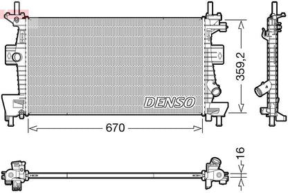 Engine Cooling Radiator Fits Ford C-Max Focus Grand C-Max DENSO DRM10114
