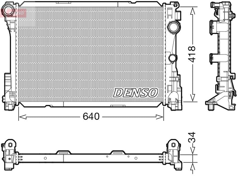 Engine Cooling Radiator Fits Mercedes-Benz CLS GLK-Class SL SLK DENSO DRM17115
